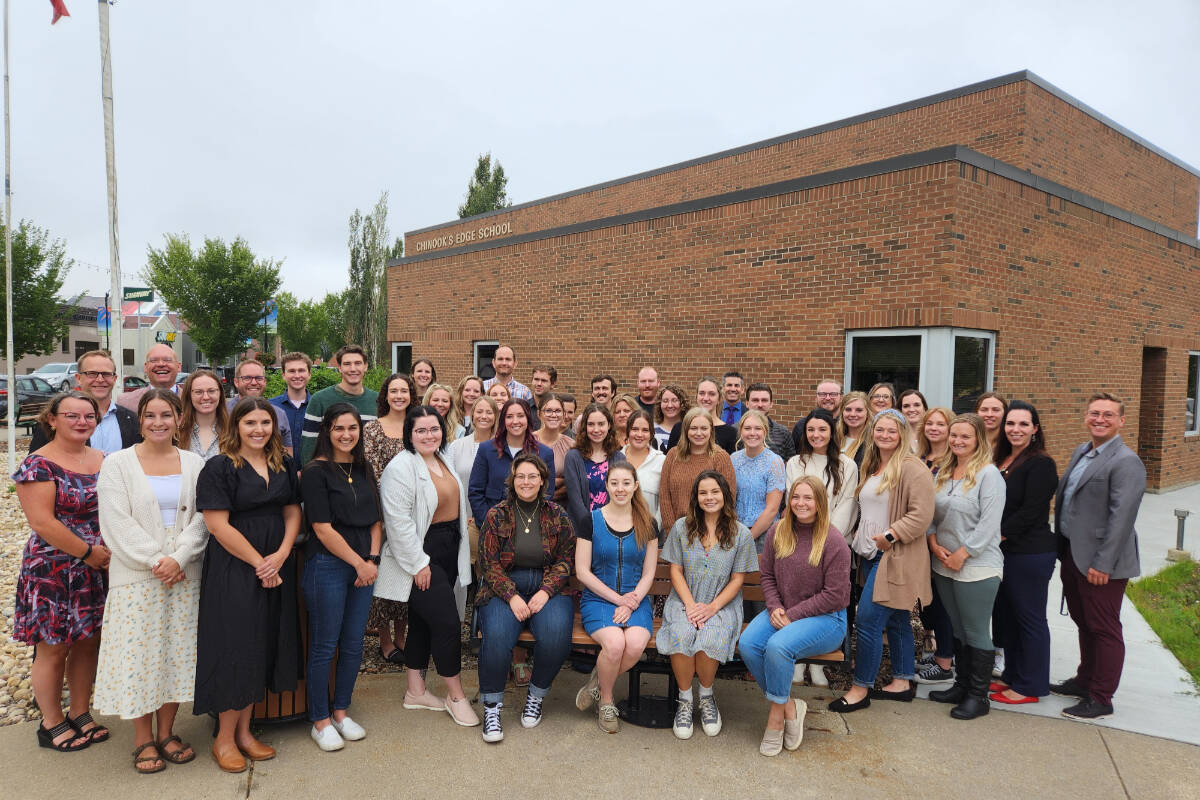 Fourteen new teachers were to Sylvan Lake during new teacher