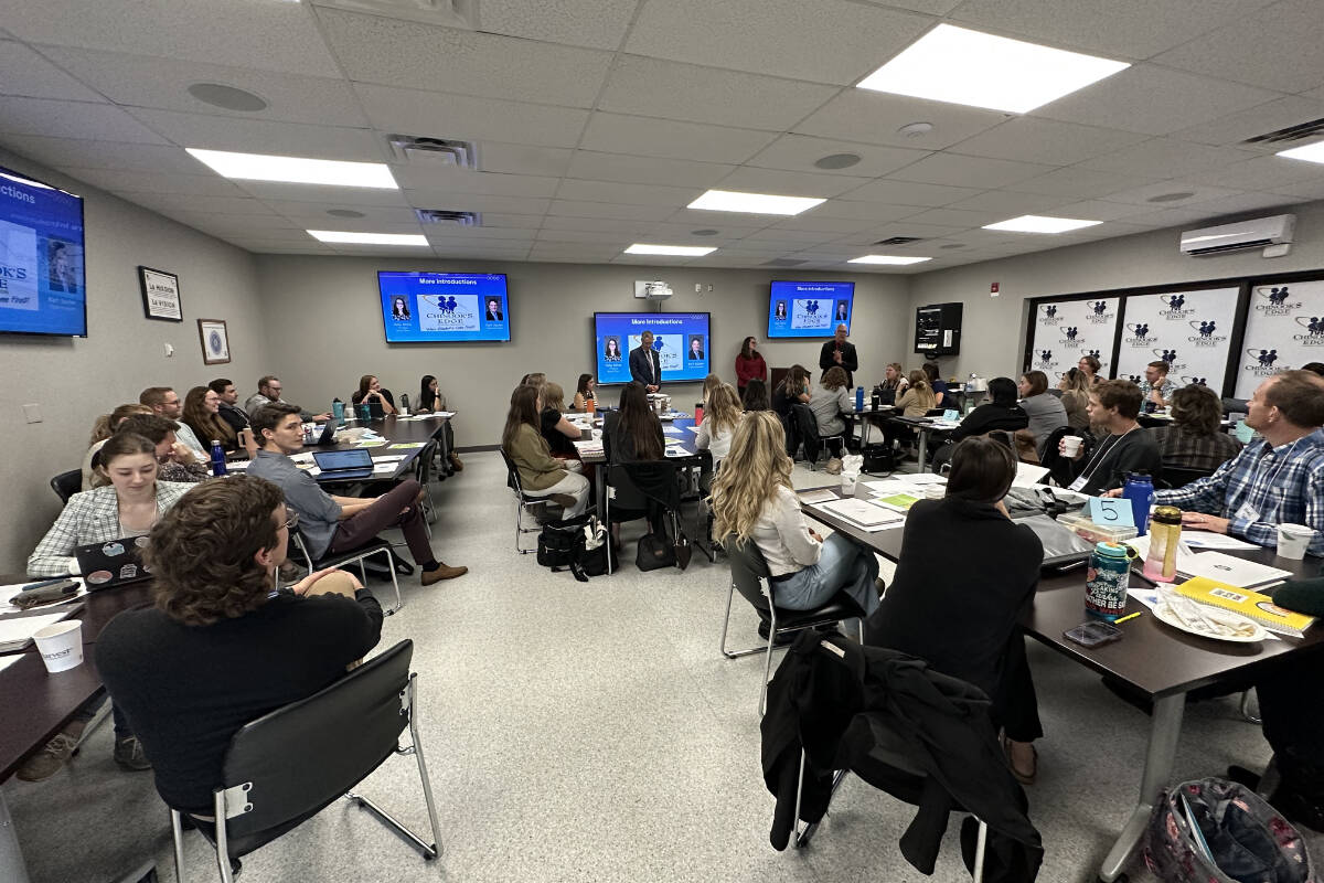 Fourteen new teachers were to Sylvan Lake during new teacher