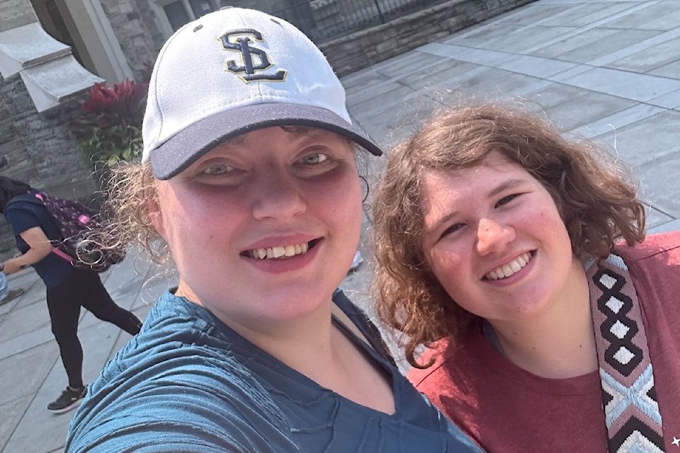 This is a picture of what I (Sarah Baker) on the left and my friend (Paige Renschler) on the right were wearing. 