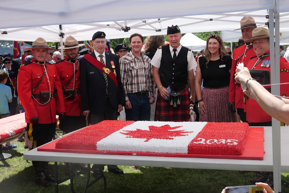 A Canada Day cake was served during the Canada Day celebrations put on by the Rotary Club of Sylvan Lake on July 1. 