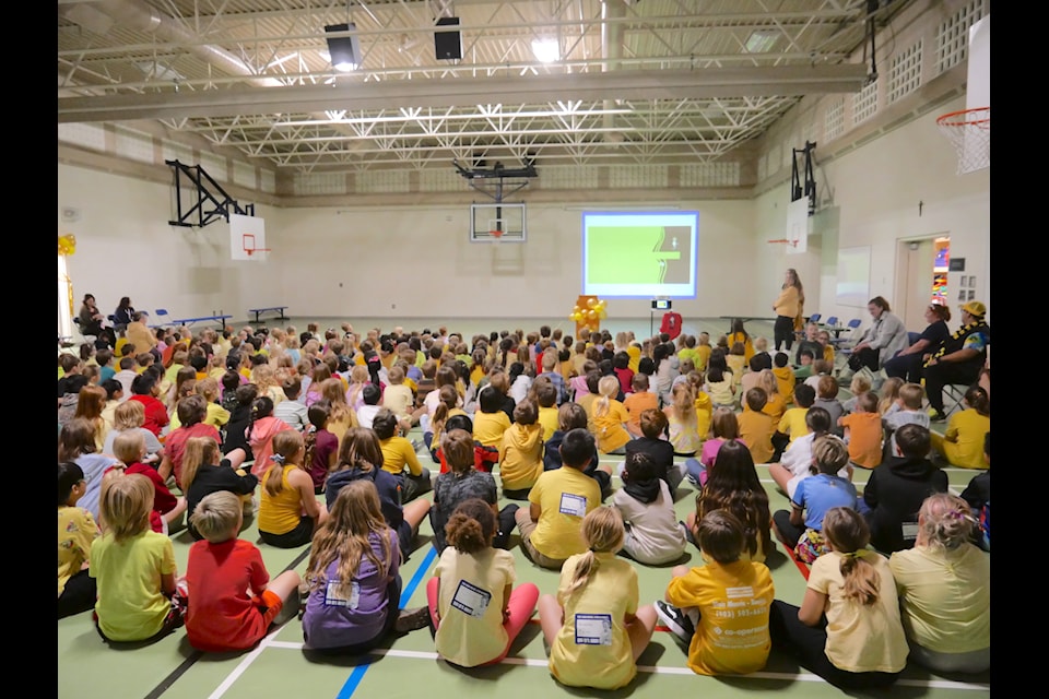 Ecole Our Lady of the Rosary School in Sylvan Lake held its Terry Fox Run on Tuesday, Sept. 17. Many students wore yellow to raise awareness about pediatric/childhood cancer. 