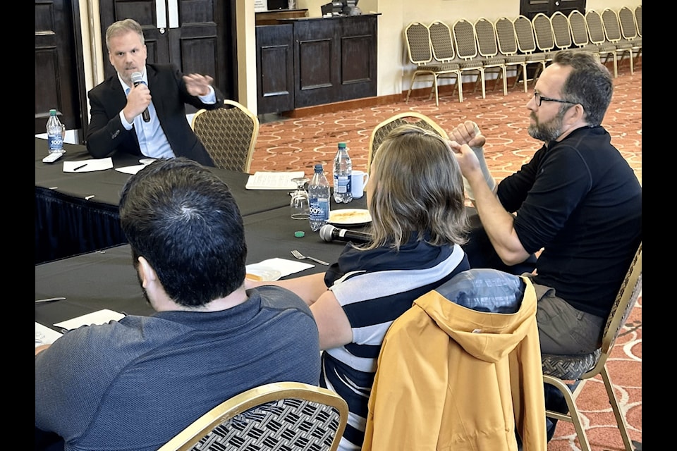 Federal health minister Mark Holland visited Terrace and spoke with Northwest dental health care professionals on Tuesday, July 23, 2024. 