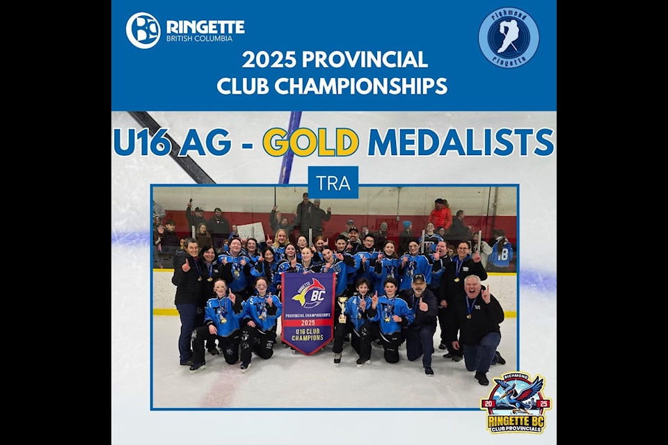 Terrace's U16 team won gold at the BC Ringette Provincials held in Richmond, B.C. on March 20-23.