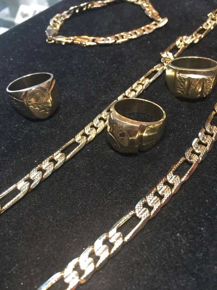 Mens fake gold rings sale