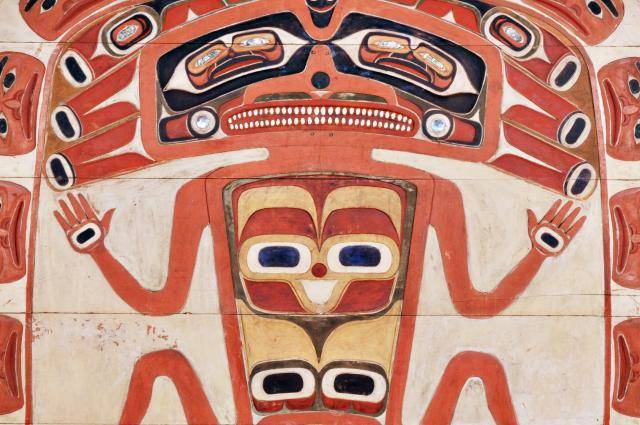 Detail of the “Saltwater Chief” a Nisga’a chieftain’s throne from the Ancestors’ Collection in the Nisga’a Museum. (Nisga’a Lisims Government / Gary Fiegehen)