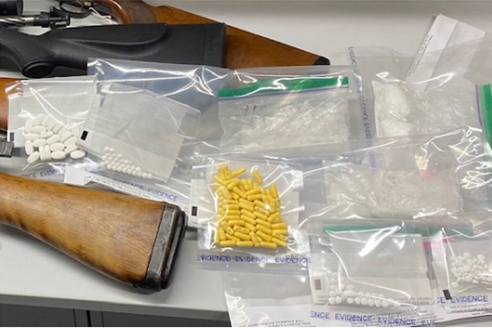 The police seized large amounts of cash, stolen property and suspected drugs and firearms during this operation. (Terrace RCMP)