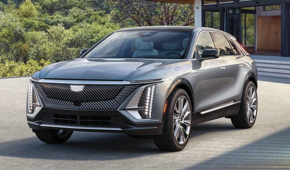 The rear-wheel-drive Cadillac Lyriq rings in at about $68,000 in Canada, but the price for the all-wheel-drive model is not known. PHOTO: CADILLAC