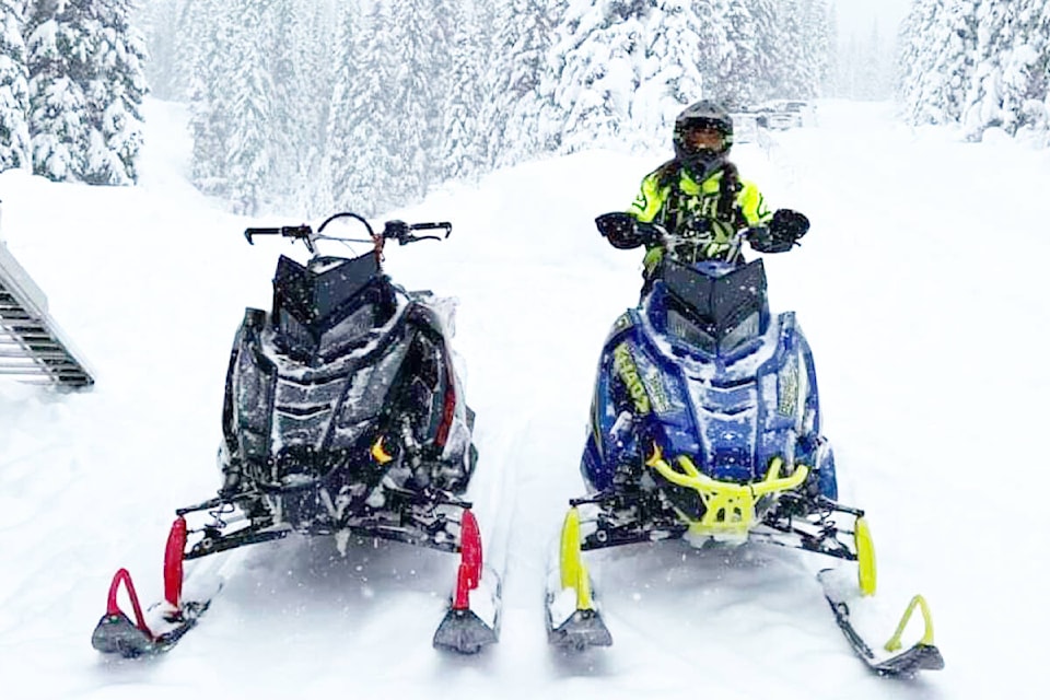 Sheila Butler grew up in the West Chilcotin snowmobiling. (Photo submitted)