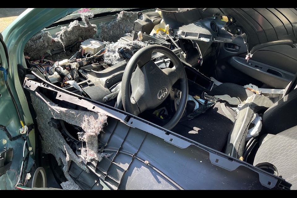 Coquitlam RCMP were called to rescue a bear out of a vehicle on Thursday, July 11, 2024. 