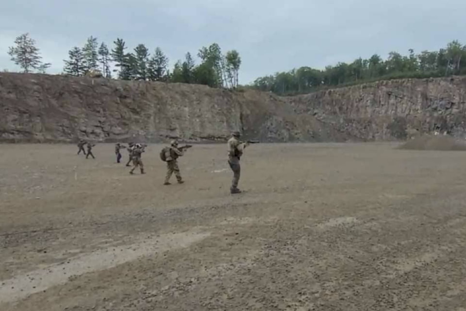 Military-style training in which the accused took part. Federal RCMP announced charges against four men in an alleged anti-government terrorism plot Tuesday (July 8, 2025). 