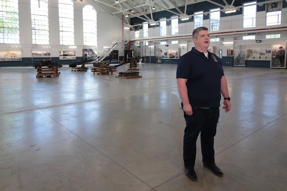 James Calhoun, curator at the Seaforth Highlanders of Canada Museum in Vancouver, speaks about the historic artillery found at Hastings Park during construction of the new PNE amphitheatre.