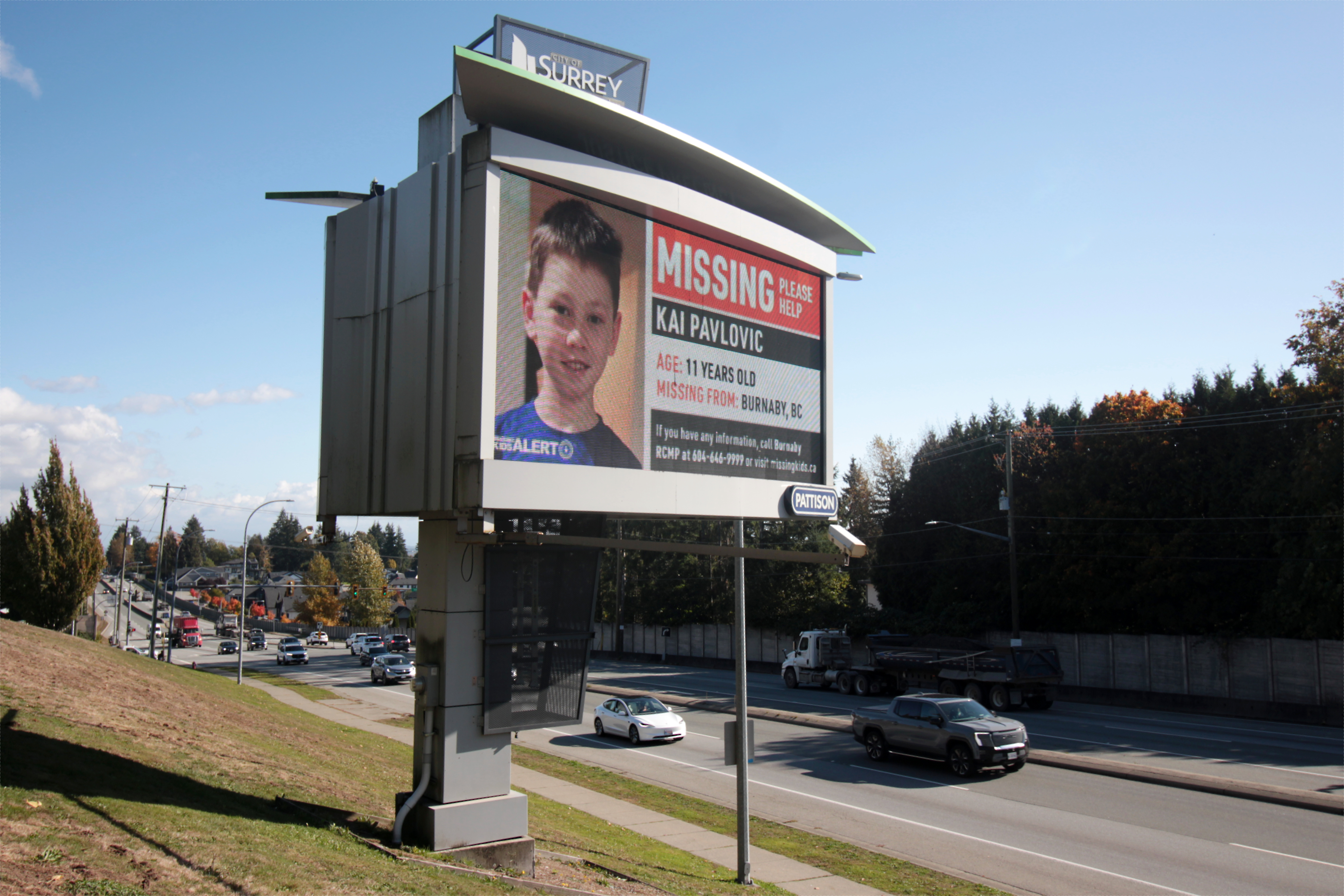 Billboard campaign launched for B.C. boy, 11, reported missing for 3 weeks