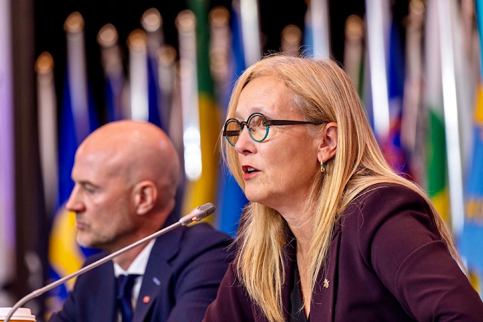 Finance Minister speaking at UBCM