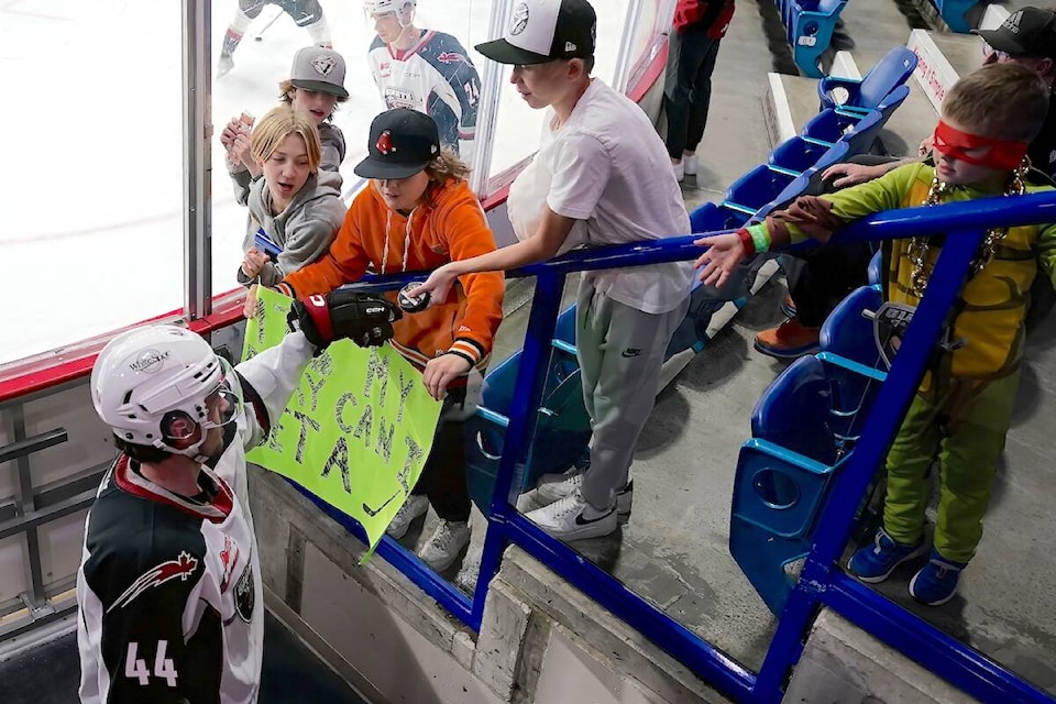 Kamloops Blazers fell to the Vancouver Giants 4-3, in the annual Trick or Suite Halloween-themed game at 91ԭ Events Centre in 2023. (Wes Shaw/ ShotBug Press/Special to 91ԭ Advance Times)