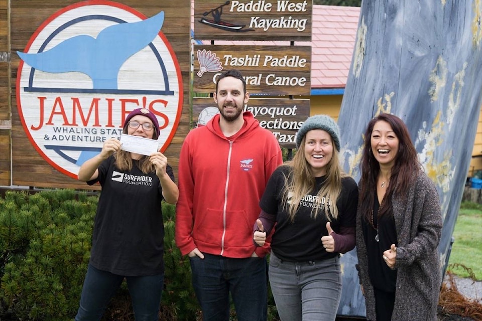Jamie’s Whaling Station gave a generous 32K donation to the Surfrider Pacific Rim Foundation to put towards their ‘Love Your Beach Clean’ program. The money will allow the environmental nonprofit to continue to grow the program with better data collection, more education, more ambassadors, and more remote cleans. (Surfrider Pacific Rim photo)