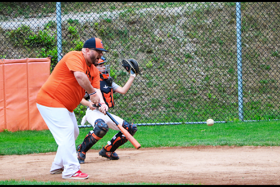 Coach D.J. Ashman preps the Trail Little League Major All Stars for the 2025 BC Little League Major championship. 