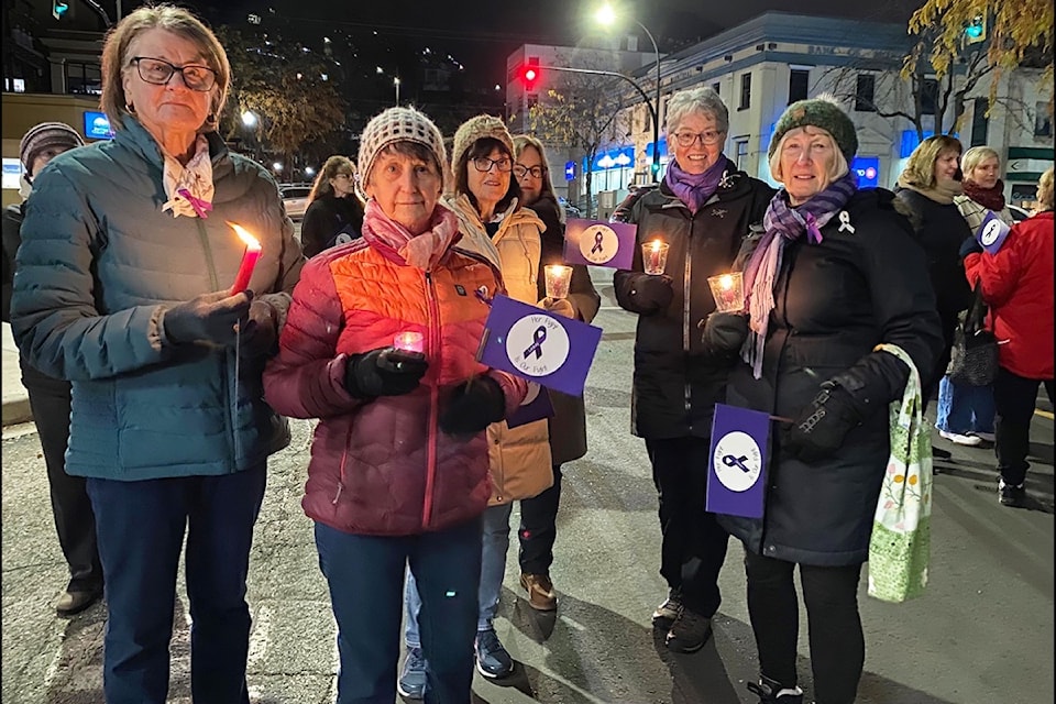 More than 150 people took part in the memory walk held in downtown Trail on Dec. 5. 