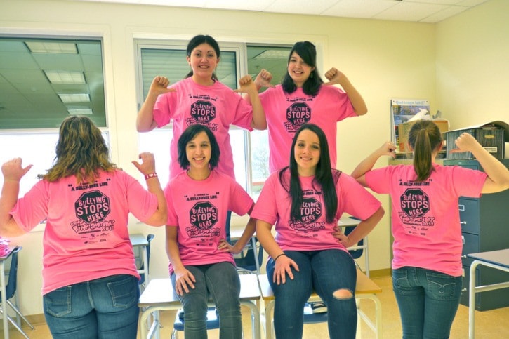 38404traildailytimesPinkShirtDayBullyingStopsHereJLCrowe02-27-12