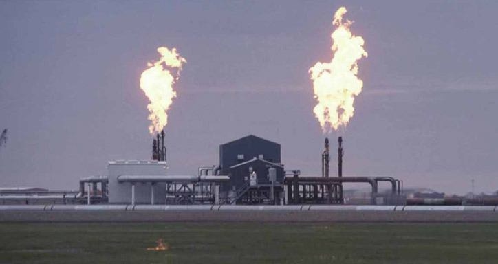 Prudhoe Bay flaring, photo from Northern Alaska Environmental Center website