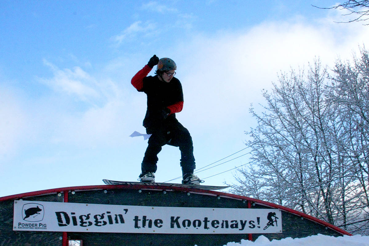 Rosslands Winter Carnival and popular Rail Jam made the city USA Todays Top 10 List as the Top Ski Town in Canada and number 2 in North America. Photo: Jim Bailey