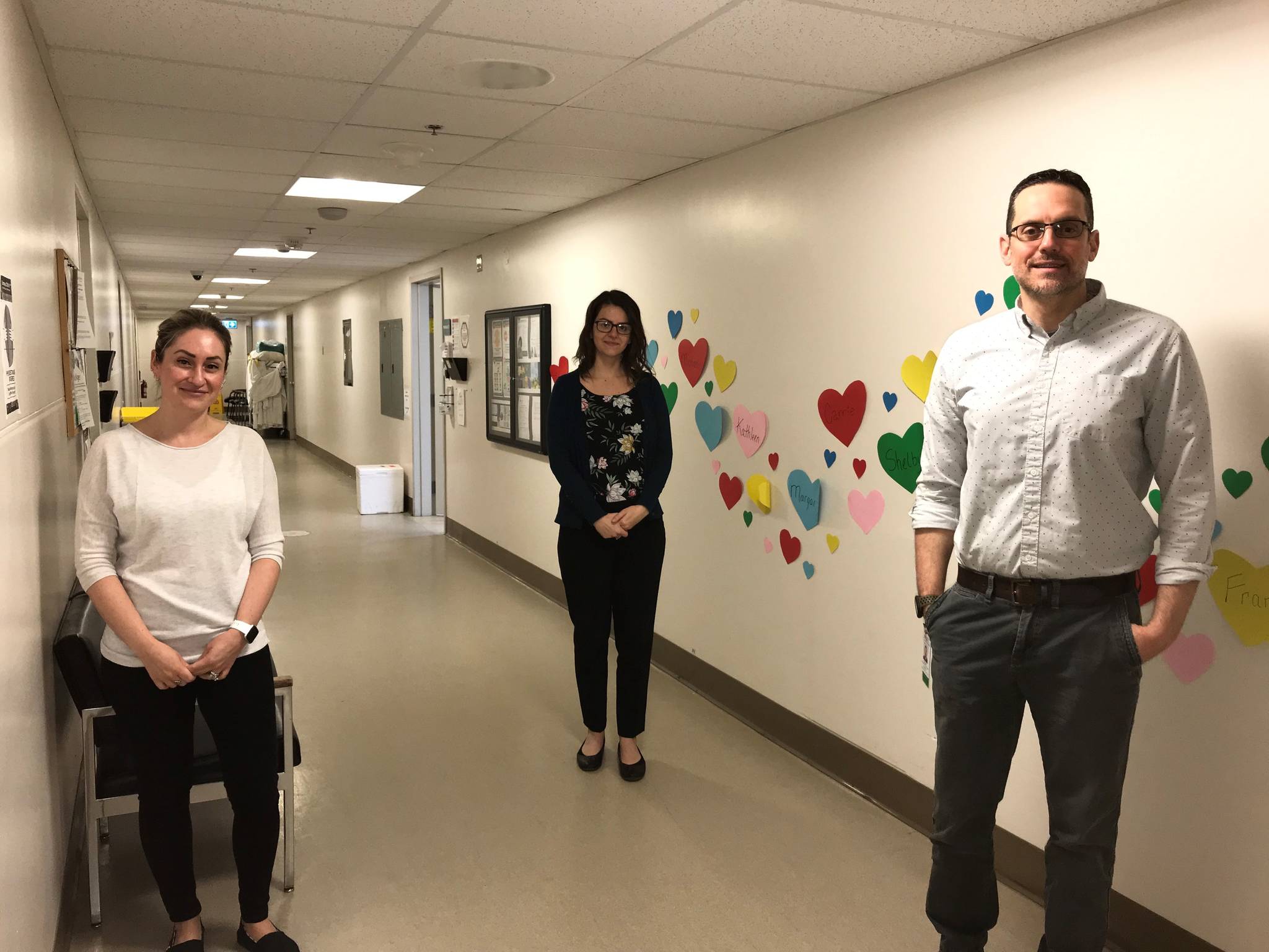 KBRH pharmacist Michael Conci with pharmacy technicians Desiree Borsato (left) and Carrie St. Onge. Photo: Submitted