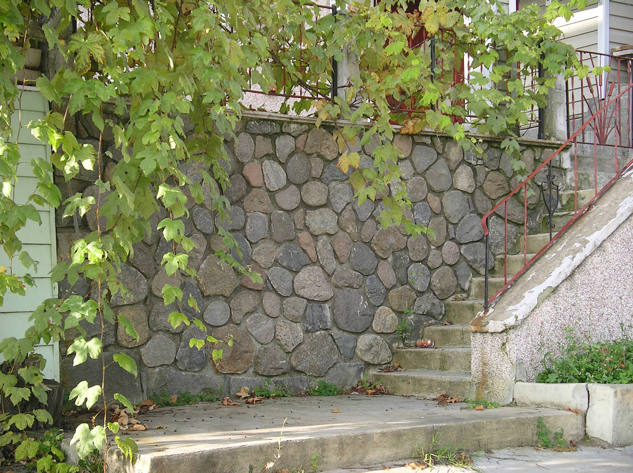 A split river rock wall Louie Bedin built for his lucky in-laws. Photo: Submitted