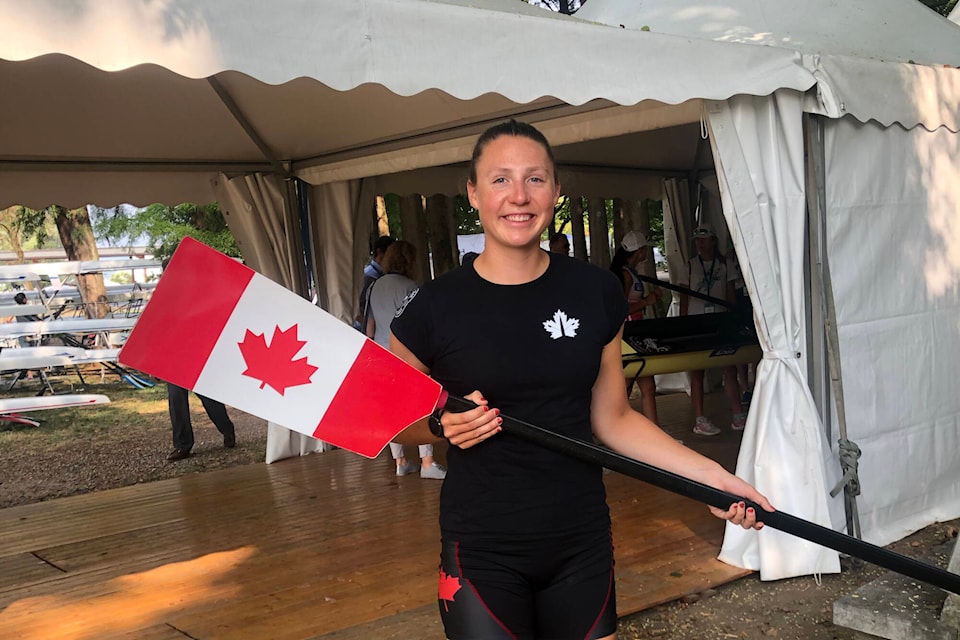 Eliza Dawson from Trail is the first University of Calgary Dinos rower to be named to the Row for Canada 2022 NextGen National Team and competed in the World U23 Rowing Championship in Varese, Italy last month. Photo: Submitted