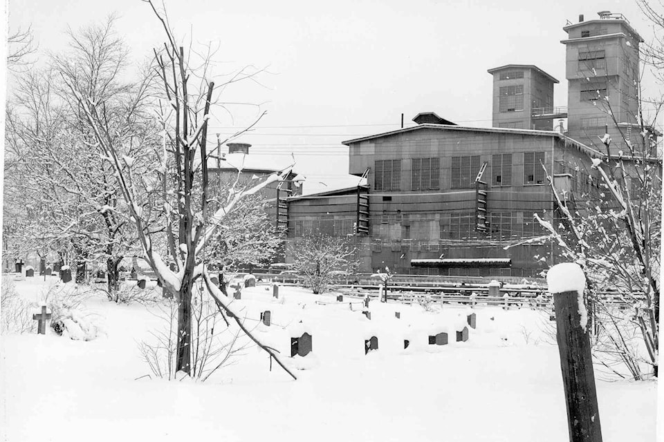 The first cemetery in Trail was near the smelter. Photo: Trail Historical Society