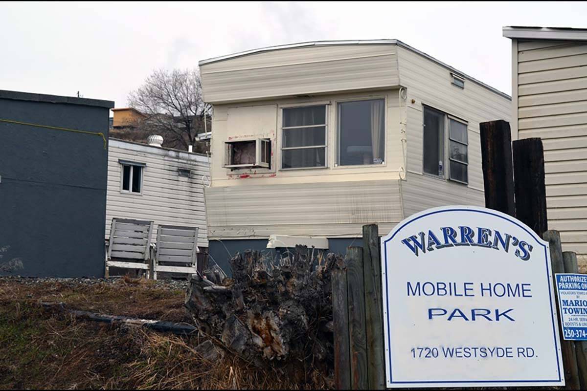 The home of Jo-Anne Donovan in the Warrens Mobile Home Park, where the 57-year-old was found dead on March 22. (Michael Potestio/KTW)