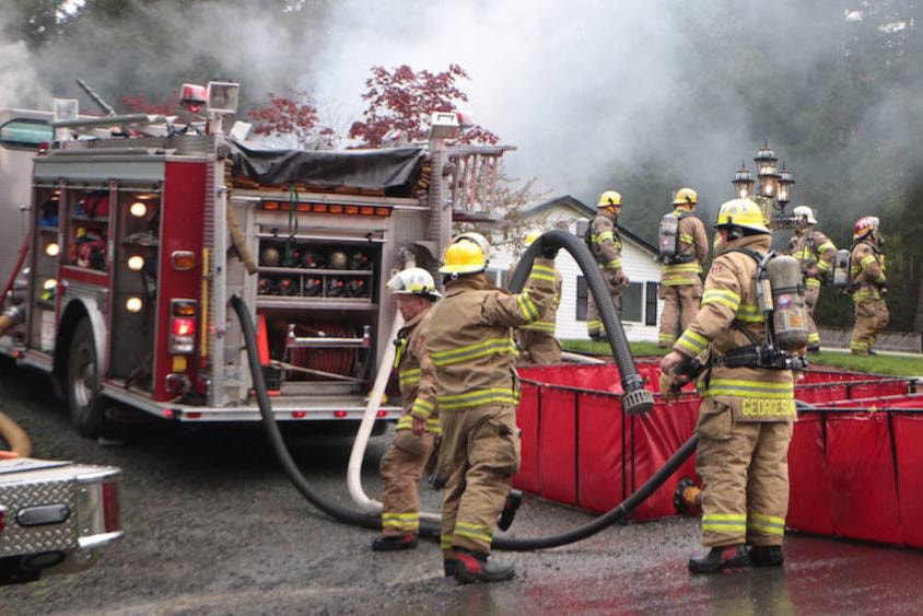 Multiple halls called to battle Crofton structure fire Vancouver