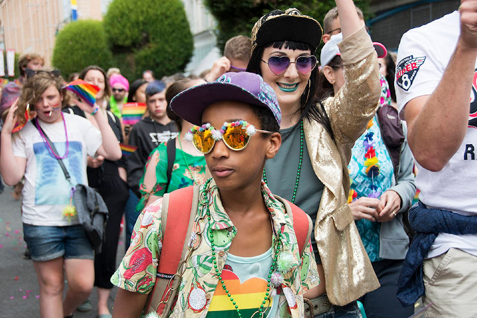The 26th annual Victoria Pride Parade filled downtown streets with glitter, music, rainbows and joy Sunday morning. (Nina Grossman/News Staff)