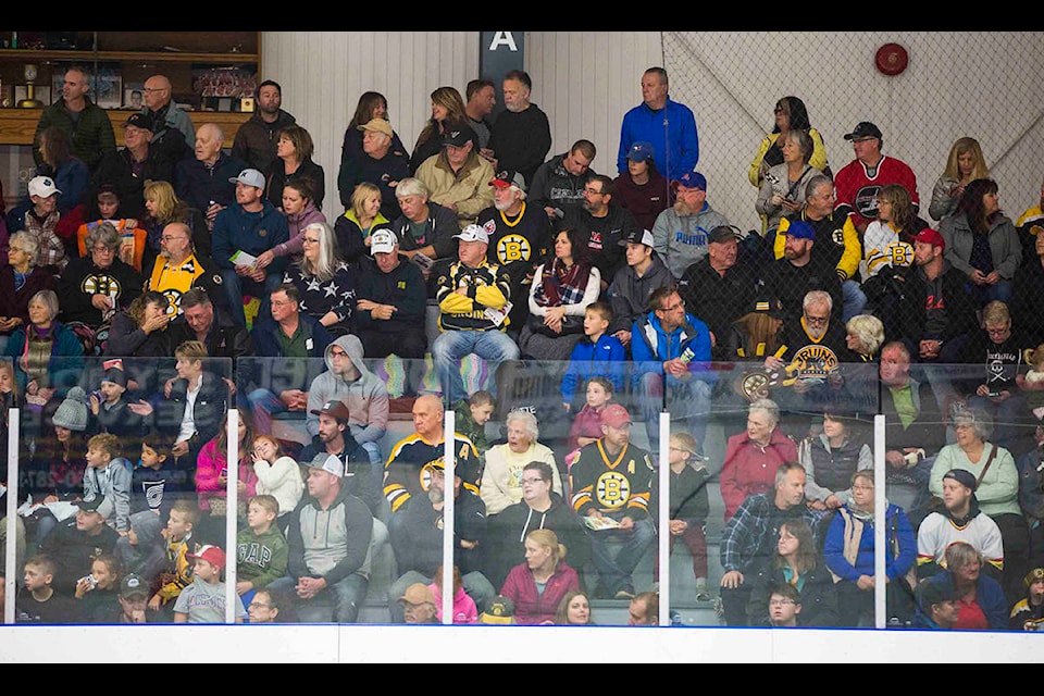 It was a full house at the Brindy for the Boston Bruins Alumni game on Oct. 6, 2019. Photo by Marissa Tiel/Campbell River Mirror