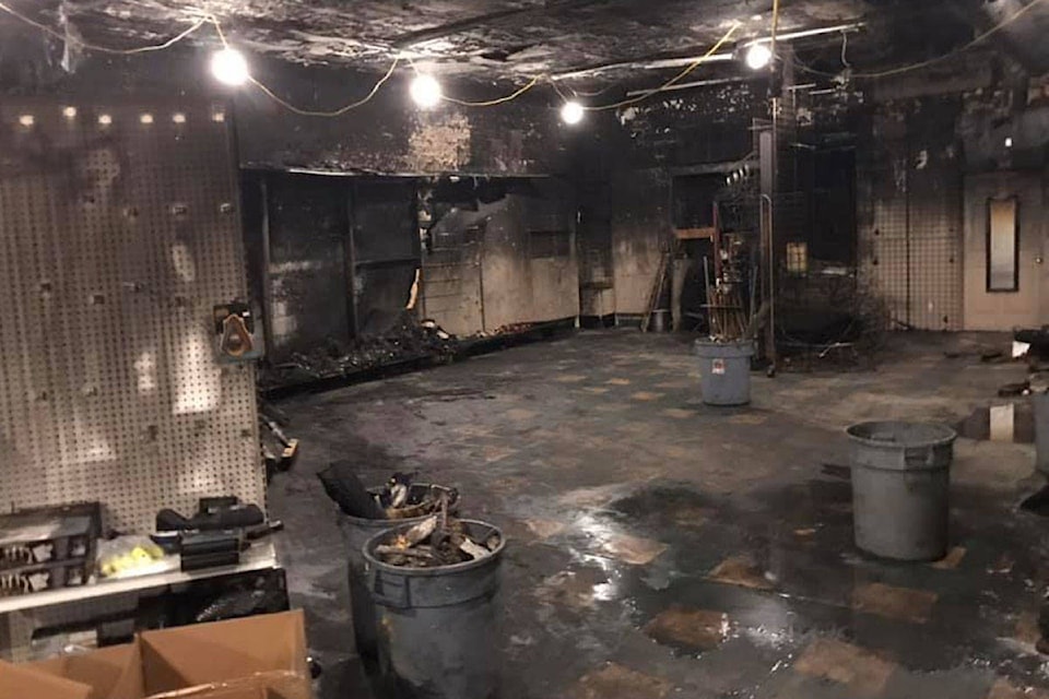 The Island Outfitters building has been emptied out because the Jan. 4 fire left the inventory charred and melted. (Island Outfitters/Facebook)