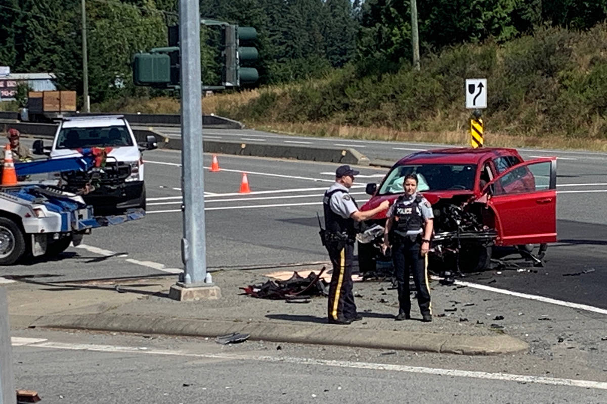 Two taken to hospital after Island Highway crash near Cobble Hill