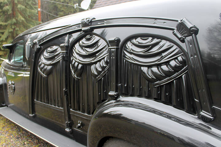 A car is partly a study in art. I looked at this hearse as an art form. Visually, its quite striking, says Cliff Stronstad. Eddie Huband photo/Lakes District News