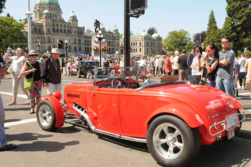 Thousands of spectators are expected for this year’s return of the Northwest Deuce Days car show to the Inner Harbour on Sunday (July 17). More than 1,000 vehicles are in town for the event. (Black Press Media file photo)