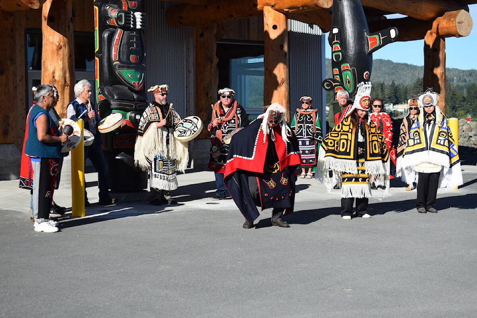 Kwakiutl First Nation blesses the grand opening of the Canadian Coast Guard’s new Port Hardy base. (Tyson Whitney - North Island Gazette)