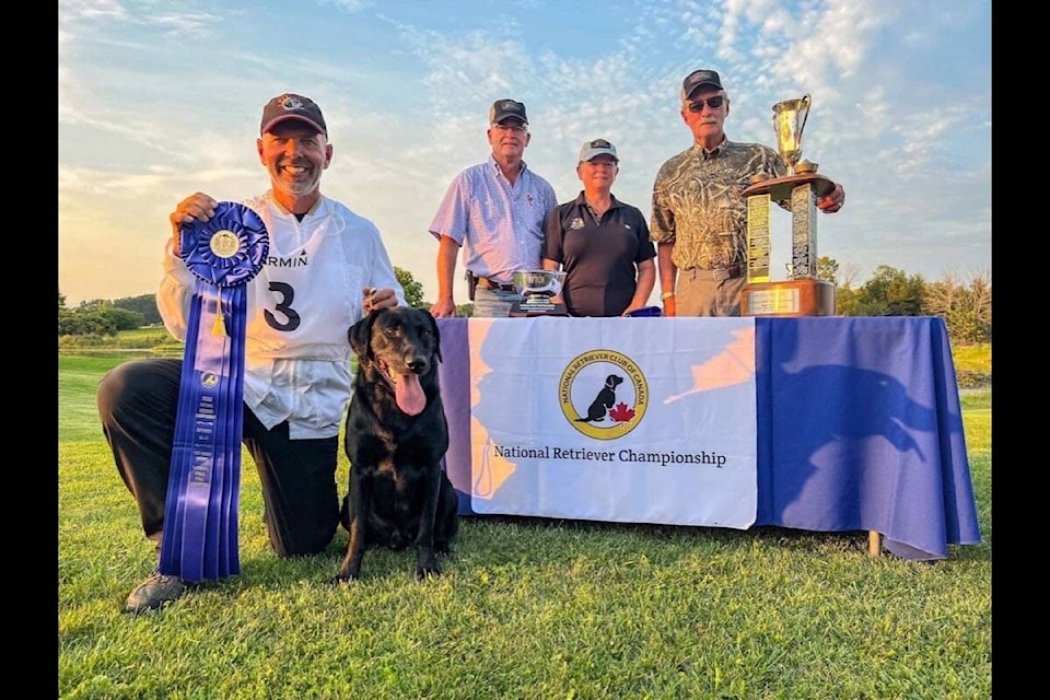 The 2022 National Retriever Championship winner, NFTCH-AFTCH Baypoint Thanksgiving Dream ‘Cooper’ QFTR-JFTR, owned and handled by Bernard Landry. Photo supplied