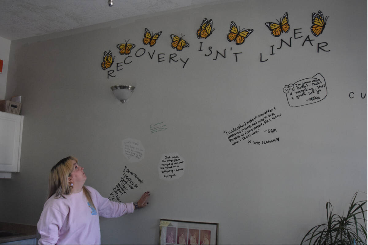 Youth who graduate from the program leave encouraging messages for those coming in. (Hollie Ferguson/News Staff)