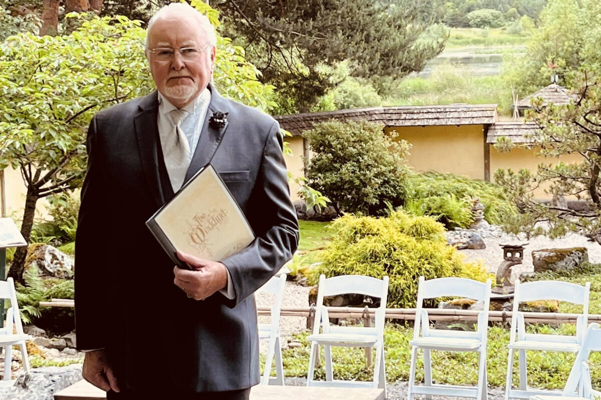 After 10 years of marrying folks, Kenny Podmore wont pick a favourite venue, but the Horticultural Centre of the Pacific in Saanich is definitely up there. (Courtesy Kenny Podmore)