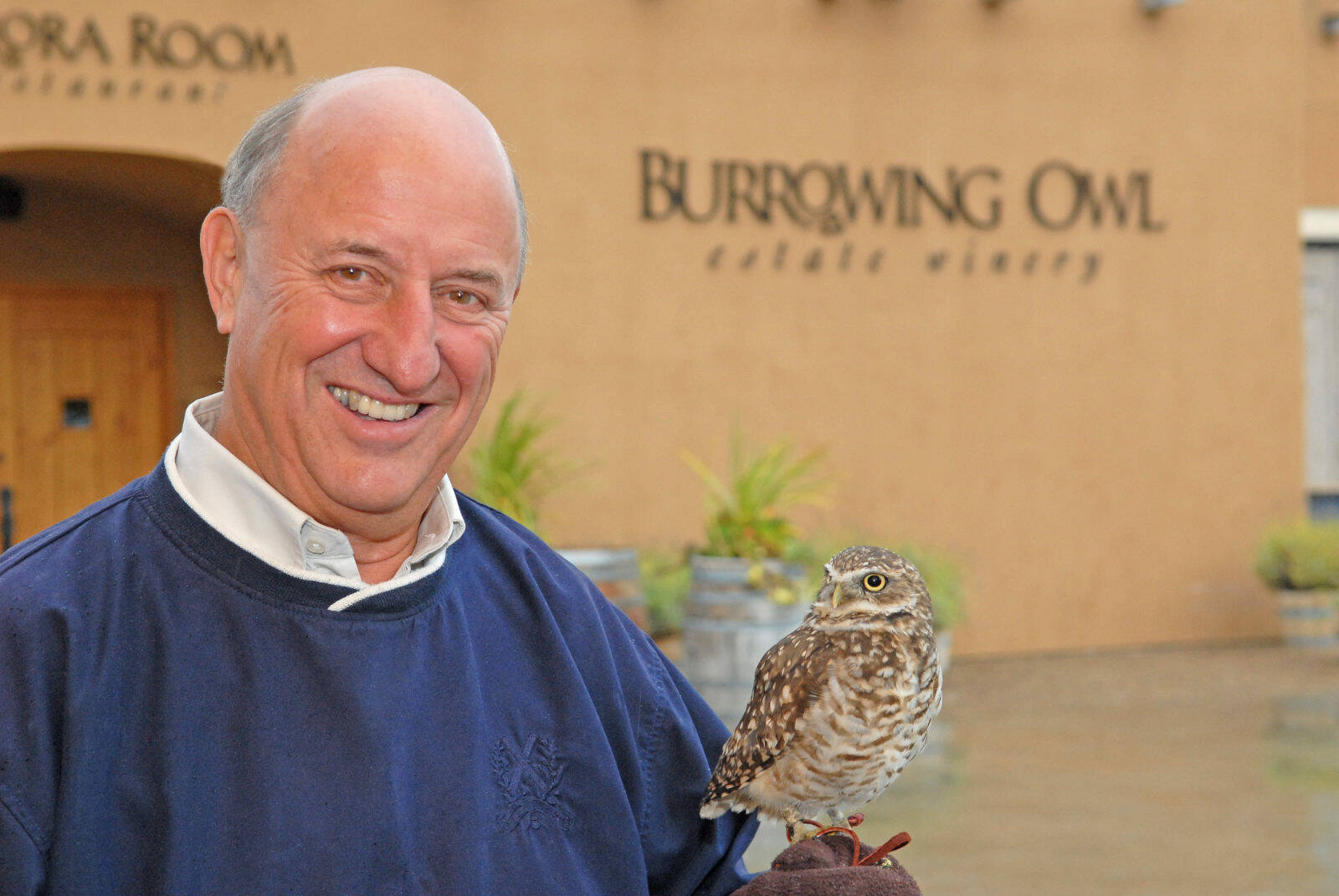 Burrowing Owl Estate Winery in Oliver, B.C., donates all tasting fees to the protection of the endangered burrowing owl. Photo courtesy Oliver Osoyoos Wine Country