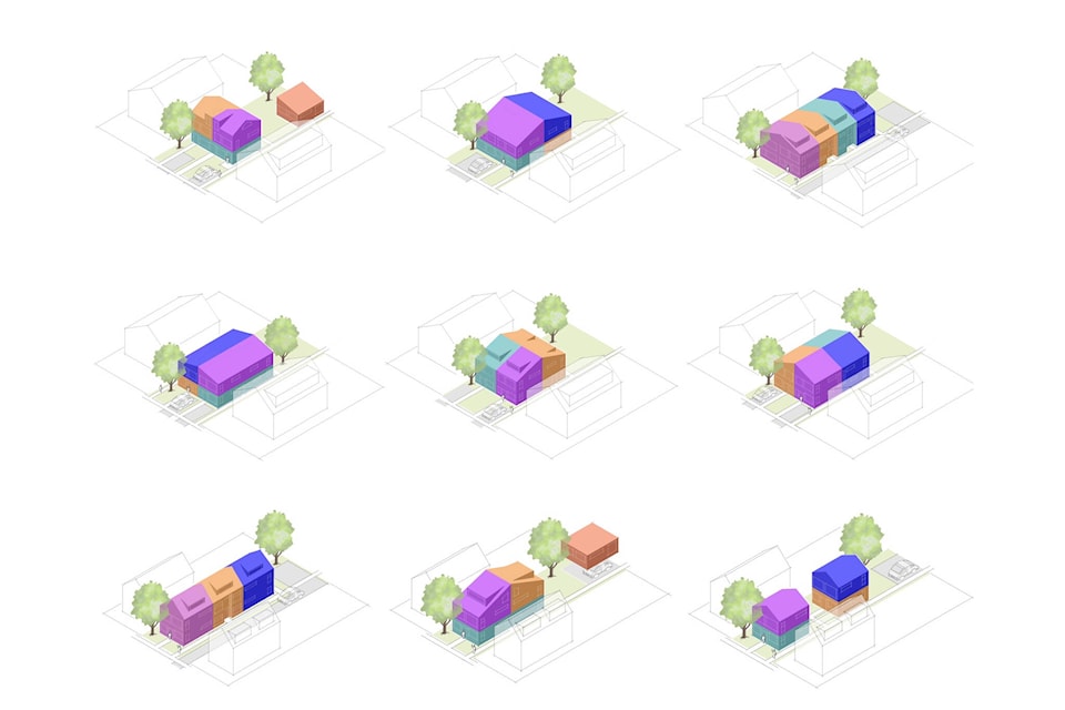 The province is looking to select a consultant to create a selection of standardized designs for small-scale, multi-unit homes, such as townhomes, triplexes and laneway homes in a new effort to tackle the housing crisis. (B.C. government image)