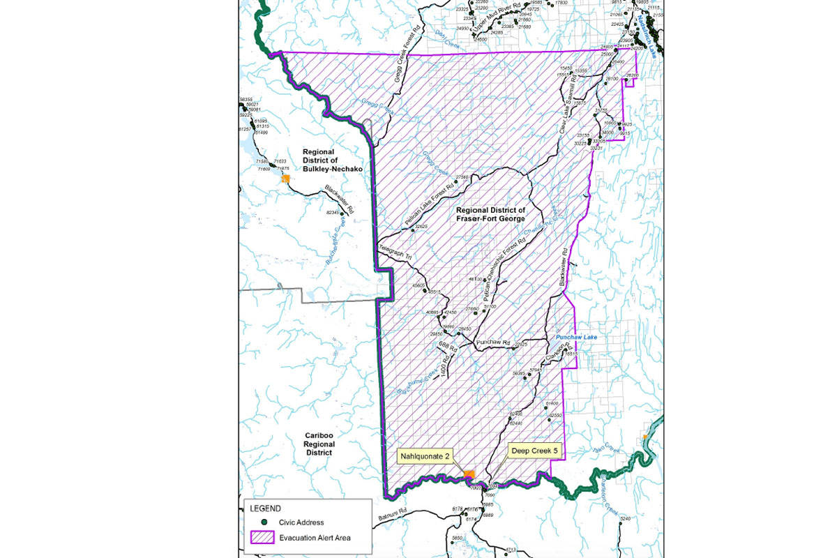 More Nazko First Nation lands put under evacuation alert Vanderhoof