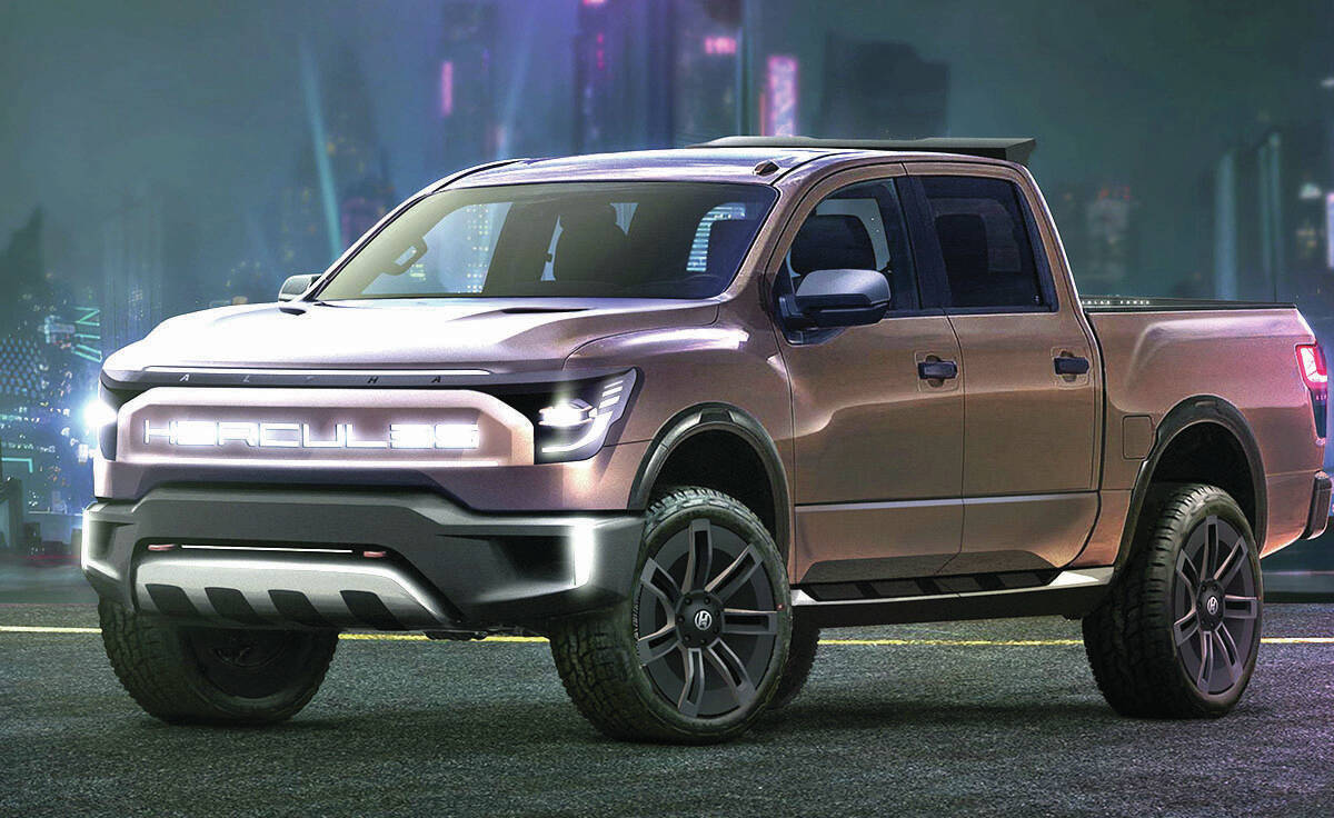 Hercules says the Alpha electric pickup will have up to 1,000 horsepower. PHOTO: HERCULES WEBSITE
