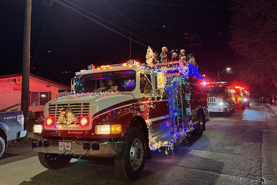 The streets were lit up as the Enderby Christmas Parade made its way through the downtown area Friday, Dec. 6, 2024. 