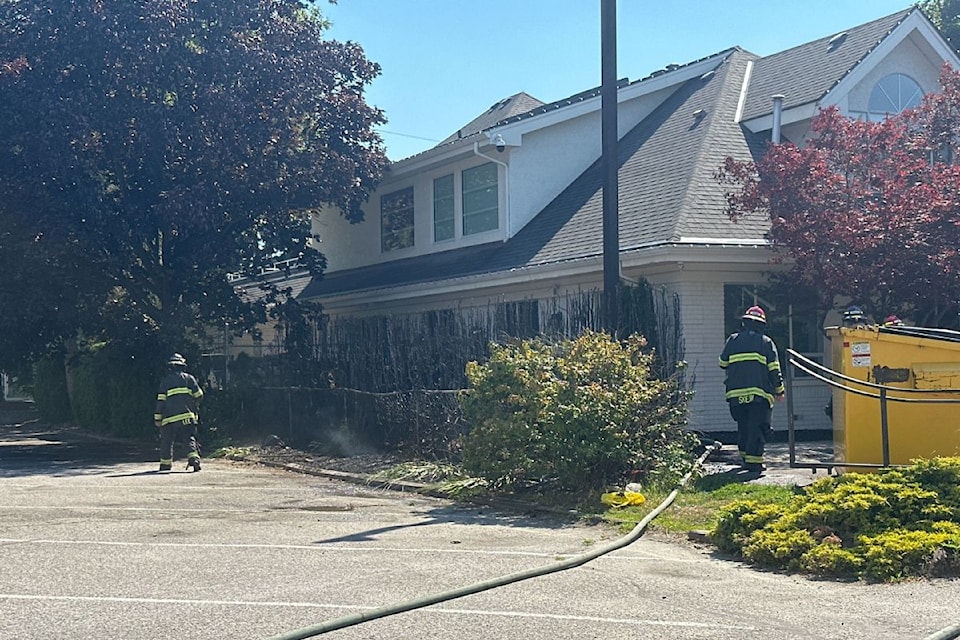 A hedge fire sparked up near the  Dental Centre. Luckily crews were quickly on it.
