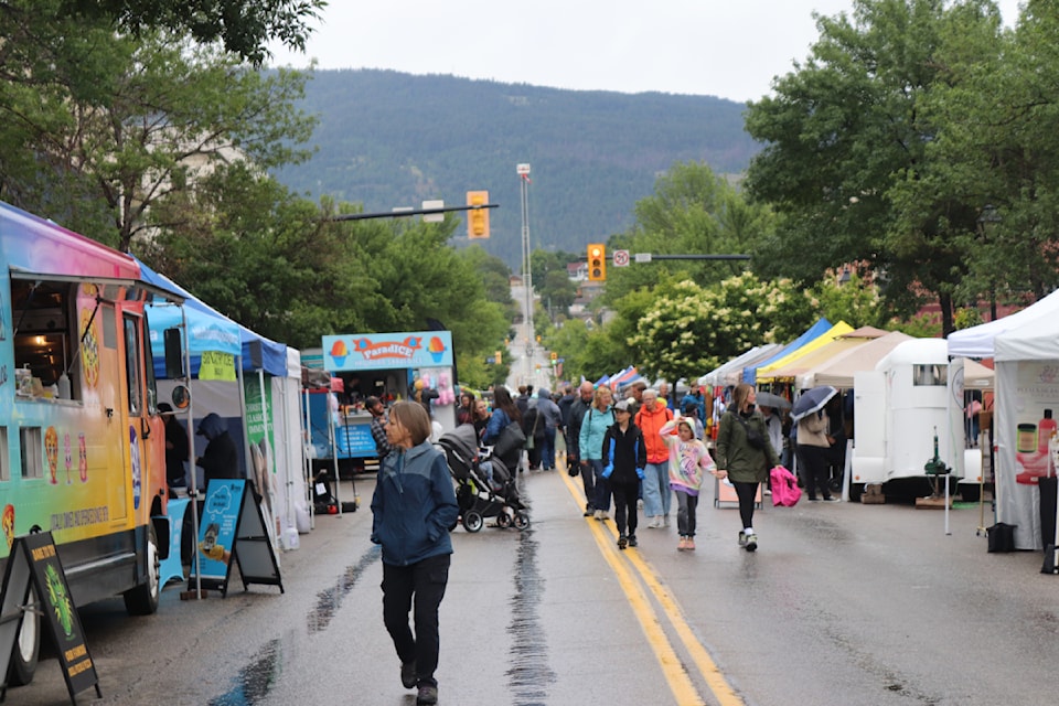 A bit of rain didn't prevent crowds from forming at the 2024 Sunshine Festival in downtown Vernon Saturday, June 15, 2024.