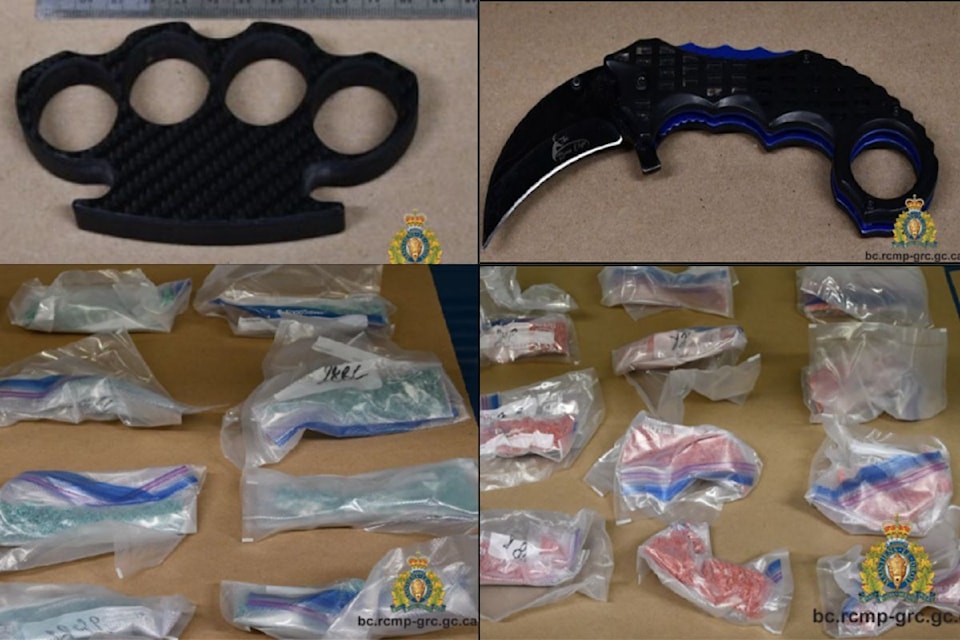 Weapons and drugs were seized by police in a downtown Vernon operation.