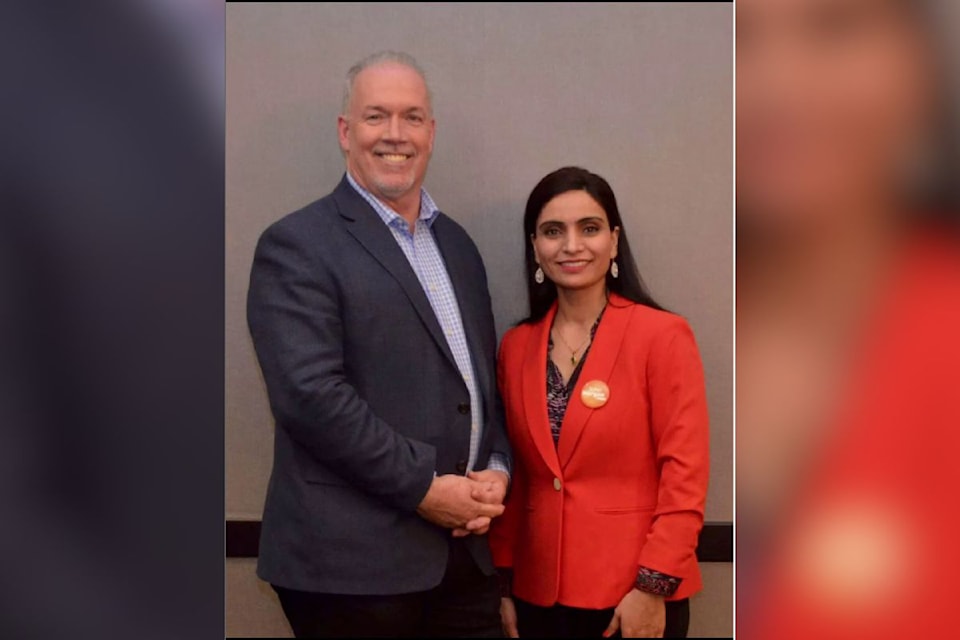Vernon-Lumby MLA Harwinder Sandhu, with late former B.C. Premier John Horgan. Sandhu is deeply saddened by the loss of Horgan, who died Nov. 12 after a third battle with cancer.