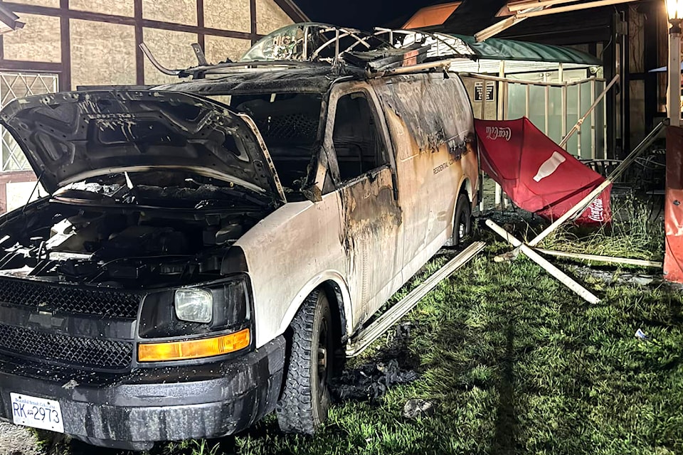 A van was stolen and used in an attempted break-in and then lit on fire early Sept. 8. 